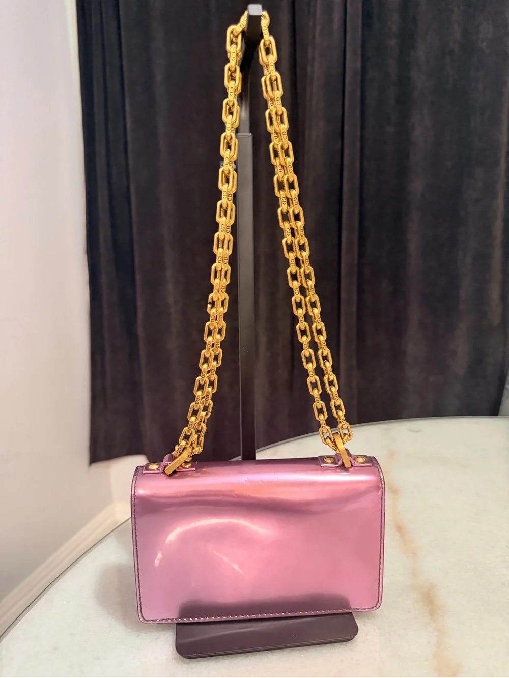 Dior Metallic Pink J'Adior Mini Shoulder Bag with Gold Hardware - Picture 8 of 12
